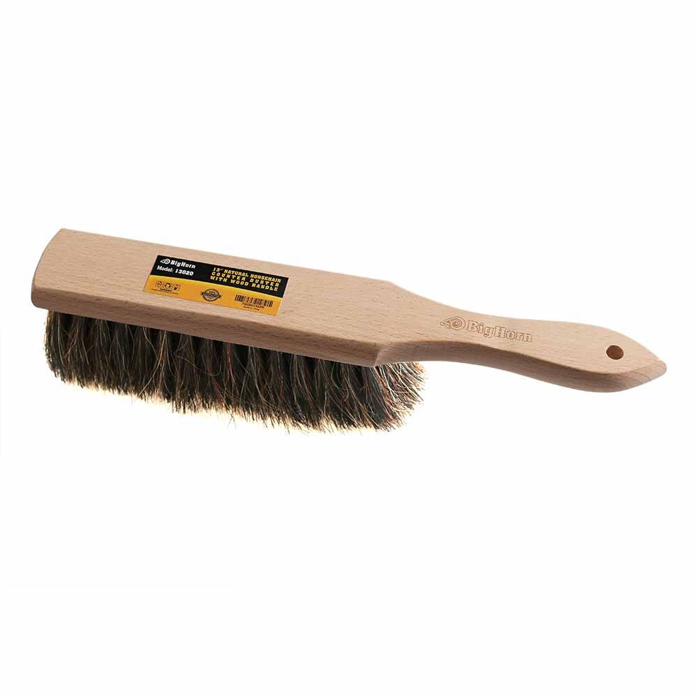 Big Horn 13020 Natural Horsehair Handheld Counter Duster with Wood Handle – 2 Inch Head Width, 13 Inch Overall Length - Image 3