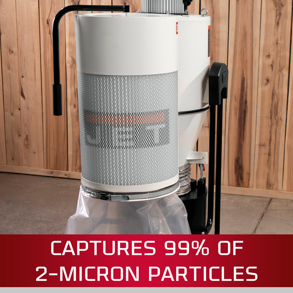 Jet JCDC-1.5 Cyclone Dust Collector, 1.5HP, 115V - Image 5