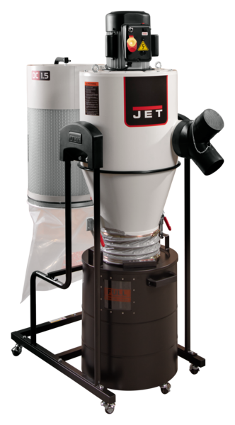 Jet JCDC-1.5 Cyclone Dust Collector, 1.5HP, 115V